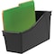 Storex Book Storage Bin, Plastic, Black, 7 in H, 5.3 in W, 14.3 in L STX70109U06C - alternate 2